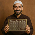 Premium Wooden Umrah Saving Box – 210,000 Savings Goal Challenge Tracker