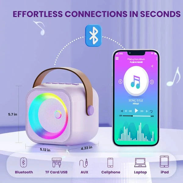 Bluetooth Speaker System with 1 Wireless Mic