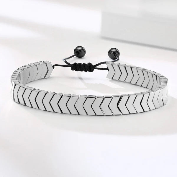Stainless steel Arrow Gold Adjustable knotted Chain Bracelet Pack of 3