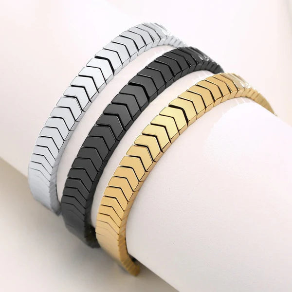 Stainless steel Arrow Gold Adjustable knotted Chain Bracelet Pack of 3