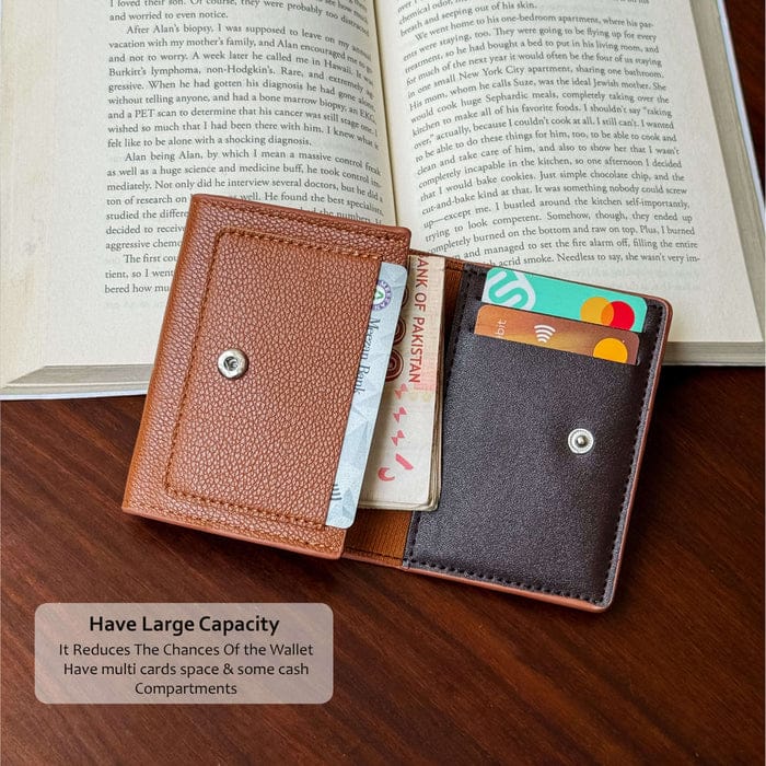 Wallet for Men & Women with Cash Pocket 10 Card Slots and Hidden Compartments