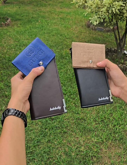 Leather Balbilary Long Wallet with free Card Holder
