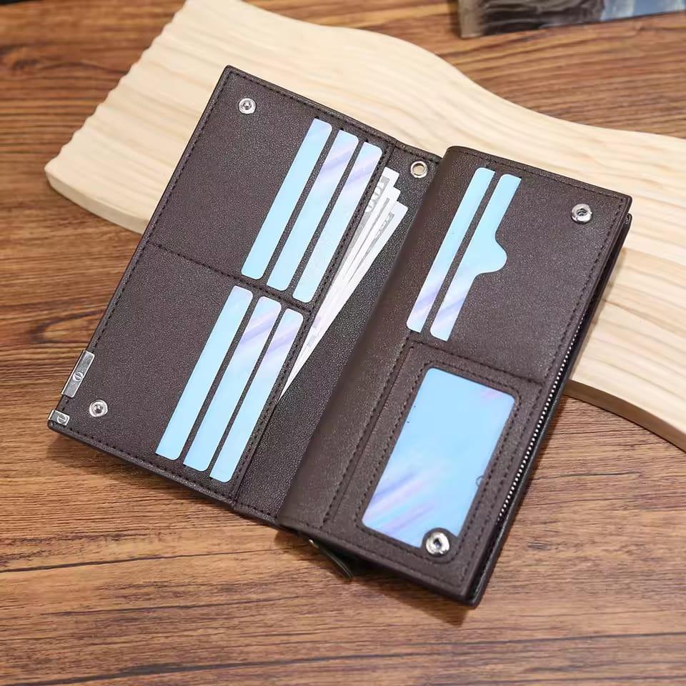 Leather Balbilary Long Wallet with free Card Holder