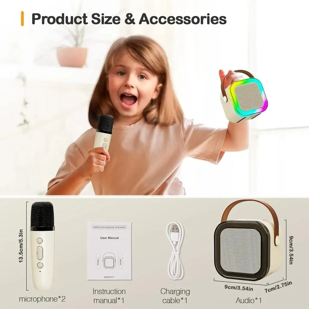 Bluetooth Speaker System with 1 Wireless Mic